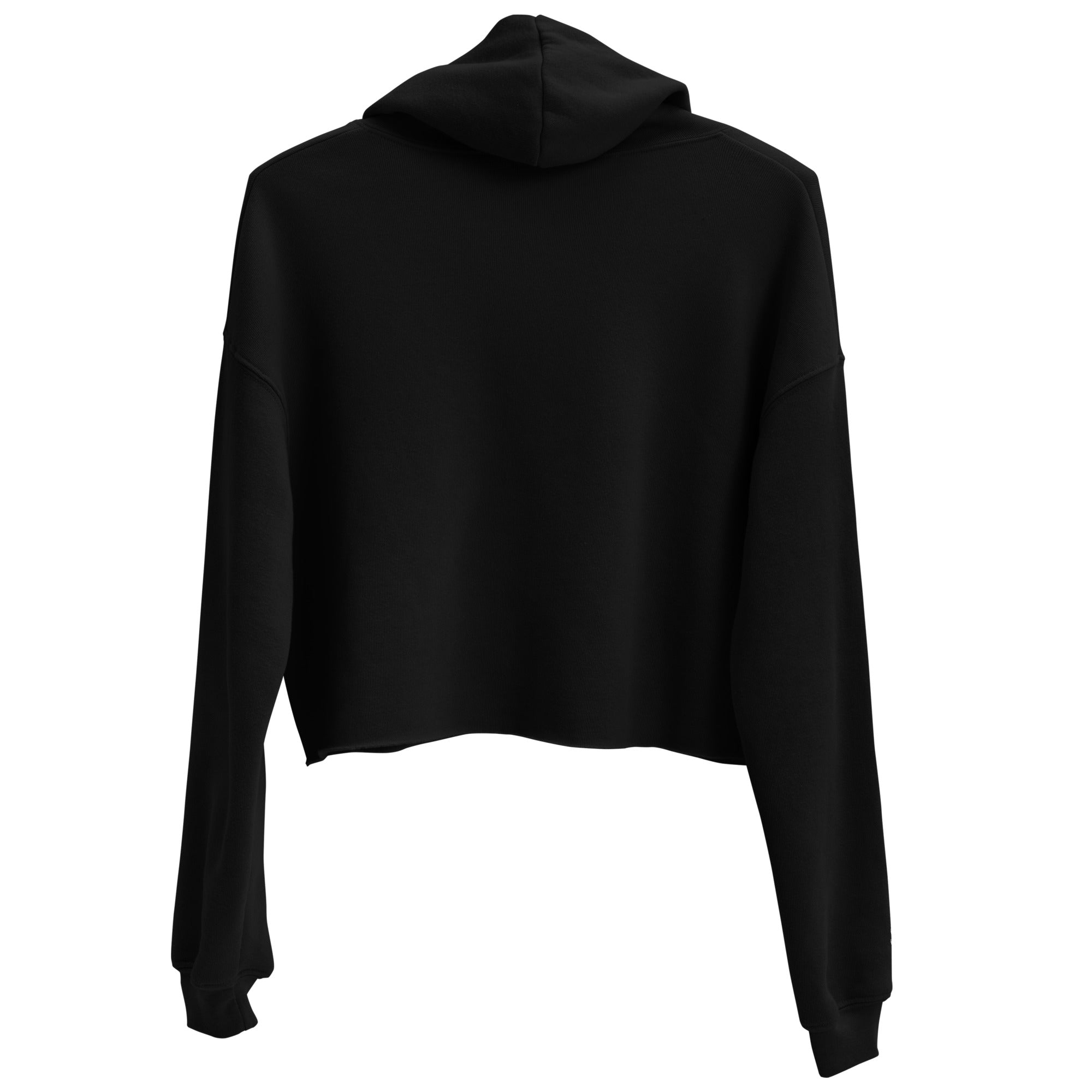 Seraphine Luxe Women's Fleece Crop Hoodie, Black