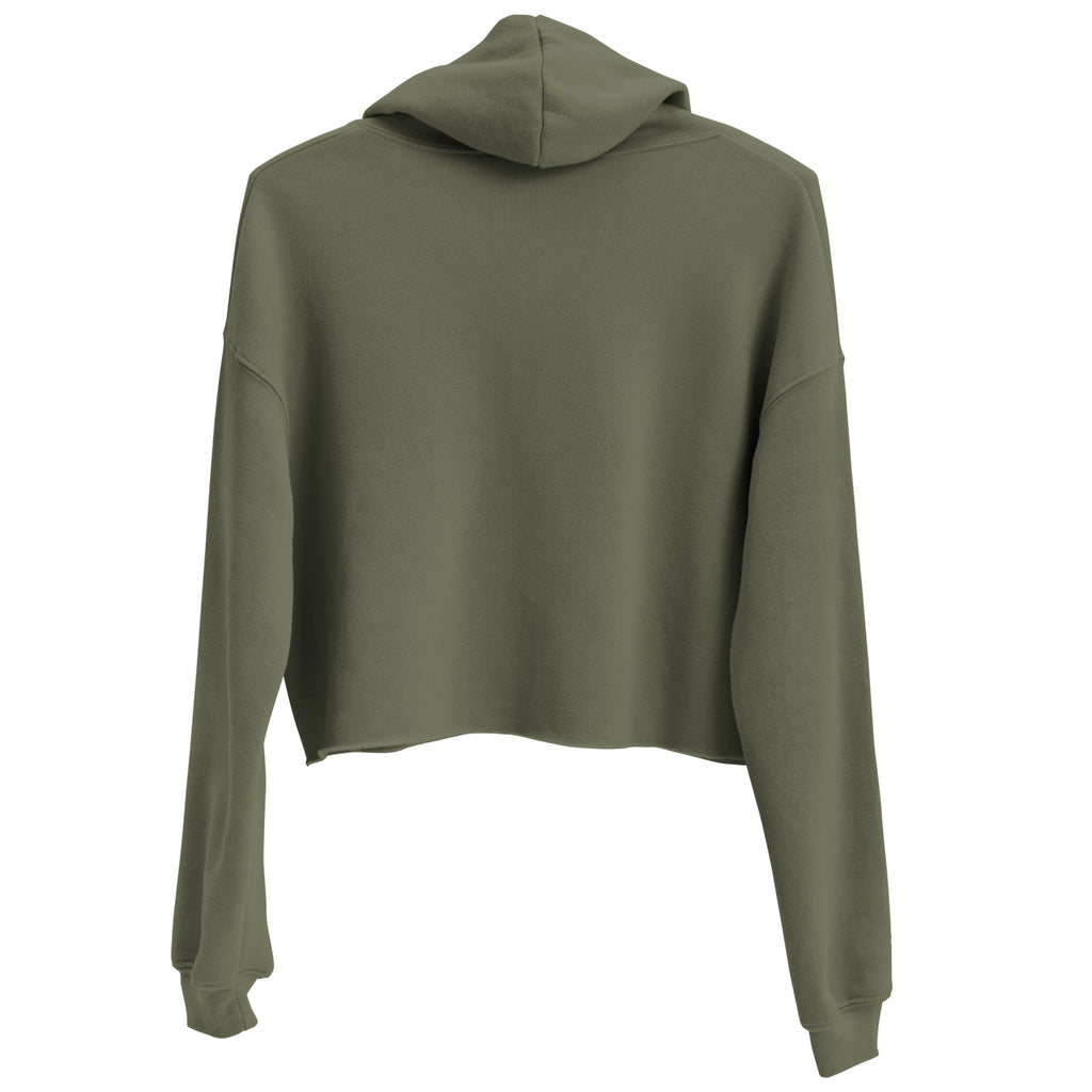 Seraphine Luxe Women's Fleece Crop Hoodie, Green
