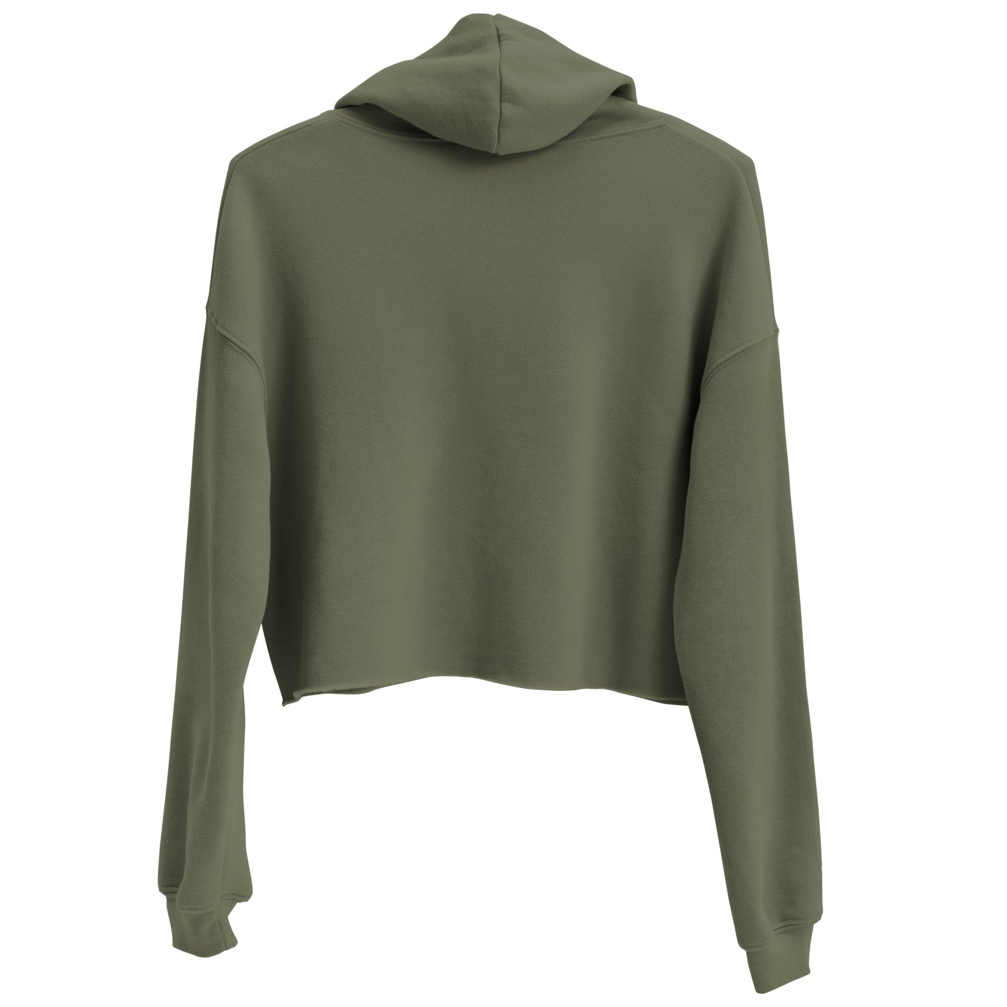 Seraphine Luxe Women's Fleece Crop Hoodie, Green