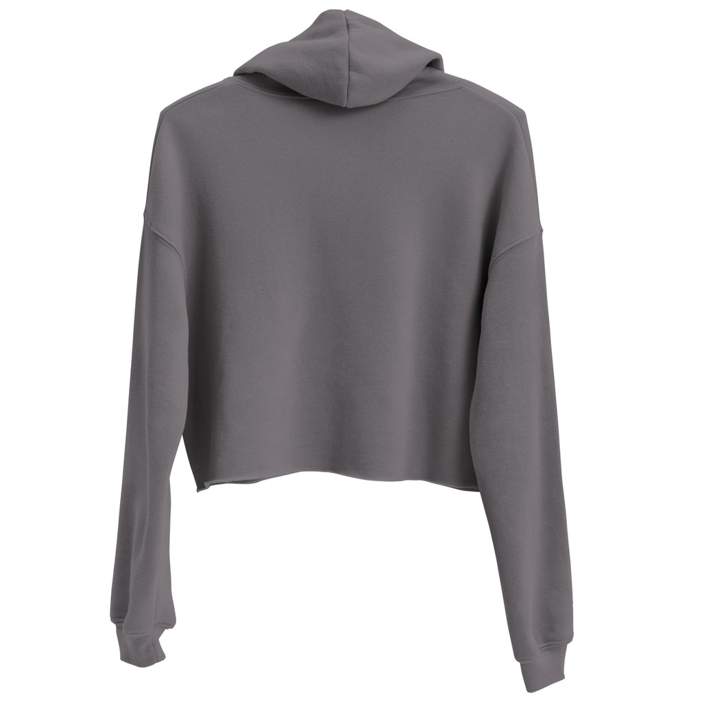 Seraphine Luxe Women's Fleece Crop Hoodie, Grey