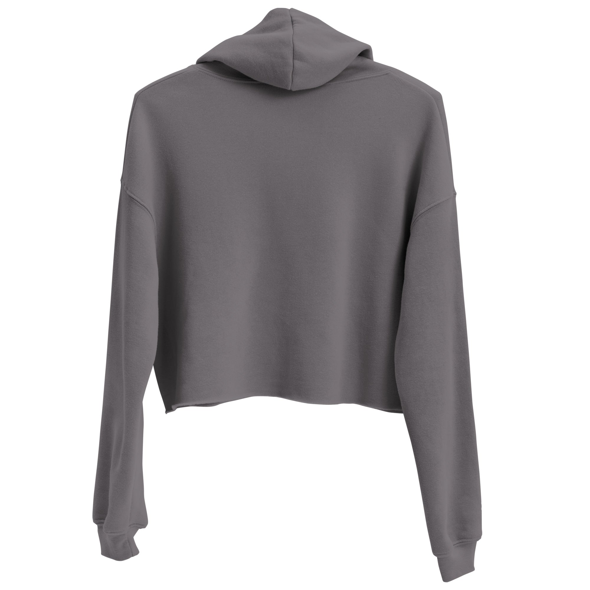 Seraphine Luxe Women's Fleece Crop Hoodie, Grey