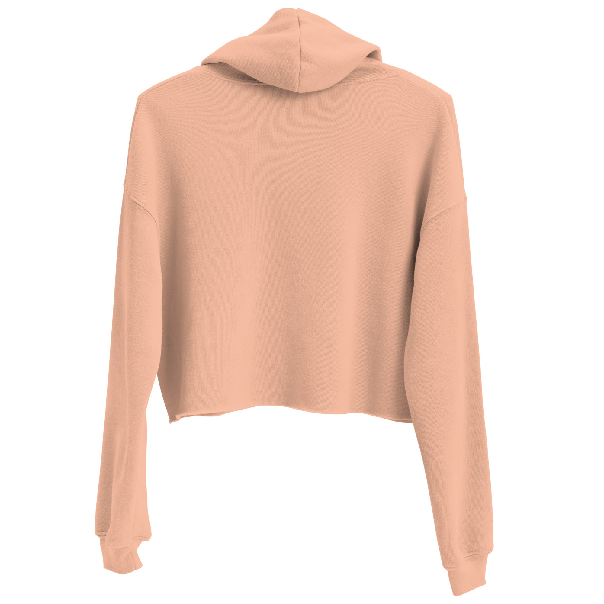 Seraphine Luxe Women's Fleece Crop Hoodie, Peach