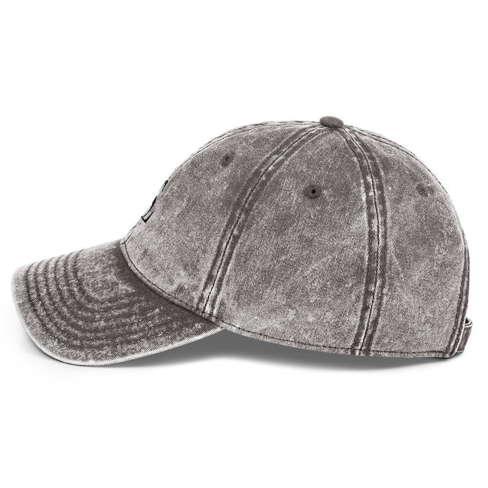 キャップ Vintage Washed Calligraphy Ball Cap Charcoal Vintage Washed Cotton Baseball Cap Classics Retro Hat for